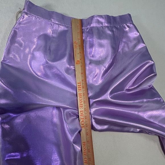 Happy X Nature Kate Hudson Lilac Shiny Metallic High Waisted Pants Size 14 NWT - Picture 5 of 16